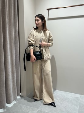 「BEAUTY&YOUTH UNITED ARROWS(ビューティーアンドユースユナイテッドアローズ)のシンプル レザー ベルト(ベルト、ブラック系)」を使った、BEAUTY&YOUTH WOMENSさん(レディース・156cm)の夏コーディネート