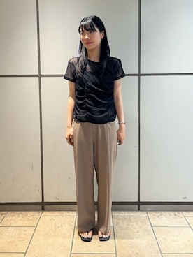 「BEAUTY&YOUTH UNITED ARROWS（ビューティーアンドユースユナイテッドアローズ）のアイテム（その他パンツ）」を使った、BEAUTY&YOUTH WOMENSさん（レディース・158cm）の夏コーディネート