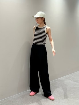 「アイテム（シューズ、ピンク系）」を使った、BEAUTY&YOUTH WOMENSさん（レディース・164cm）の夏コーディネート
