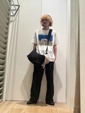 「BEAUTY&YOUTH UNITED ARROWS（ビューティーアンドユースユナイテッドアローズ）のアイテム（その他パンツ）」を使った、BEAUTY&YOUTH WOMENSさん（メンズ・176cm）の夏コーディネート