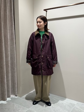 「Barbour（バブアー）のアイテム」を使った、BEAUTY&YOUTH WOMENSさん（レディース・158cm）の秋コーディネート