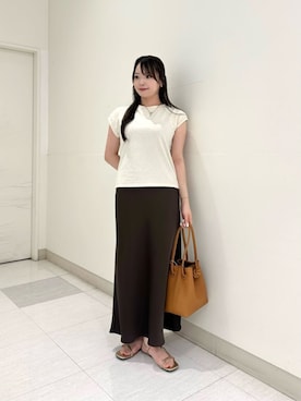 「LAPUIS（ラピュイ）のアイテム」を使った、BEAUTY&YOUTH WOMENSさん（レディース・156cm）の夏コーディネート