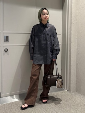 「BEAUTY&YOUTH UNITED ARROWS（ビューティーアンドユースユナイテッドアローズ）のアイテム（ショルダーバッグ）」を使った、BEAUTY&YOUTH WOMENSさん（レディース・158cm）の夏コーディネート