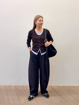 「LAPUIS（ラピュイ）のアイテム」を使った、BEAUTY&YOUTH WOMENSさん（レディース・154cm）の秋コーディネート
