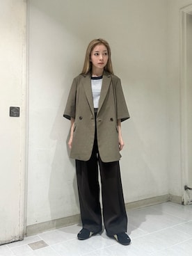 「アイテム（タンクトップ、ブルー系）」を使った、BEAUTY&YOUTH WOMENSさん（レディース・146cm）の夏コーディネート