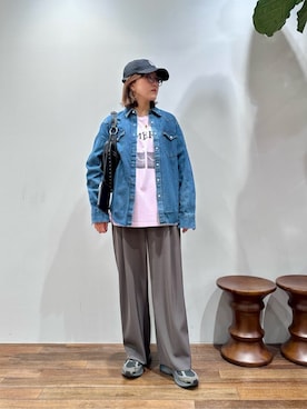 「Levi's（リーバイス）のアイテム（トップス）」を使った、BEAUTY&YOUTH WOMENSさん（レディース・158cm）の夏コーディネート