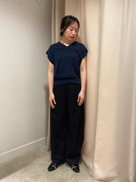「BEAUTY&YOUTH UNITED ARROWS（ビューティーアンドユースユナイテッドアローズ）のアイテム（その他パンツ）」を使った、BEAUTY&YOUTH WOMENSさん（レディース・154cm）の夏コーディネート