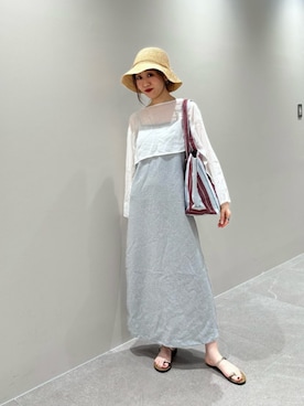 「beej（ビージ）のアイテム（バッグ）」を使った、BEAUTY&YOUTH WOMENSさん（レディース・164cm）の夏コーディネート