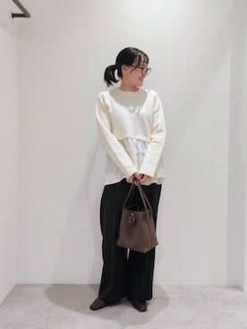 「LAPUIS（ラピュイ）のアイテム」を使った、BEAUTY&YOUTH WOMENSさん（レディース・153cm）の秋コーディネート