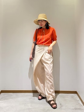 「Odds（オッズ）のアイテム（帽子）」を使った、BEAUTY&YOUTH WOMENSさん（レディース・158cm）の夏コーディネート