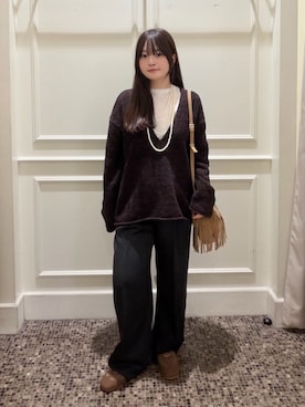 「MOHI（モヒ）のアイテム」を使った、BEAUTY&YOUTH WOMENSさん（レディース・155cm）の秋コーディネート