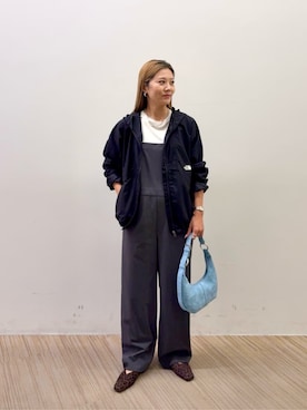 「アイテム（サロペット/オーバーオール）」を使った、BEAUTY&YOUTH WOMENSさん（レディース・154cm）の秋コーディネート