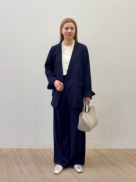 「アイテム（ノーカラージャケット）」を使った、BEAUTY&YOUTH WOMENSさん（レディース・154cm）の夏コーディネート