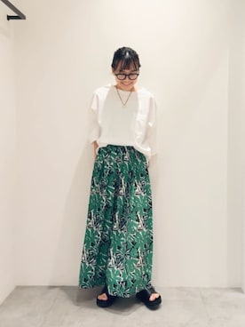 「LAPUIS（ラピュイ）のアイテム」を使った、BEAUTY&YOUTH WOMENSさん（レディース・153cm）の夏コーディネート