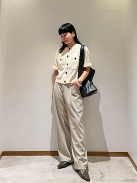 「BEAUTY&YOUTH UNITED ARROWS（ビューティーアンドユースユナイテッドアローズ）のアイテム（ショルダーバッグ）」を使った、BEAUTY&YOUTH WOMENSさん（レディース・158cm）の夏コーディネート