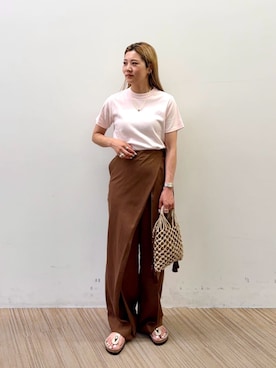 「BEAUTY&YOUTH UNITED ARROWS（ビューティーアンドユースユナイテッドアローズ）のアイテム（その他パンツ）」を使った、BEAUTY&YOUTH WOMENSさん（レディース・154cm）の夏コーディネート