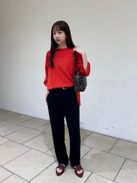 「BEAUTY&YOUTH UNITED ARROWS（ビューティーアンドユースユナイテッドアローズ）のアイテム（ショルダーバッグ）」を使った、BEAUTY&YOUTH WOMENSさん（レディース・156cm）の夏コーディネート