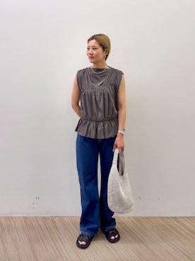 「LAPUIS（ラピュイ）のアイテム」を使った、BEAUTY&YOUTH WOMENSさん（レディース・154cm）の夏コーディネート