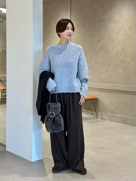 「BEAUTY&YOUTH UNITED ARROWS(ビューティーアンドユースユナイテッドアローズ)のアイテム(ストール/ショール)」を使った、BEAUTY&YOUTH WOMENSさん(レディース・163cm)の秋コーディネート