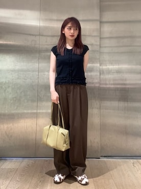 「BEAUTY&YOUTH UNITED ARROWS（ビューティーアンドユースユナイテッドアローズ）のアイテム（ショルダーバッグ）」を使った、BEAUTY&YOUTH WOMENSさん（レディース・157cm）の夏コーディネート