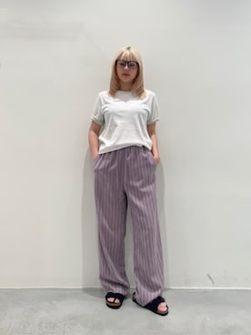 「BEAUTY&YOUTH UNITED ARROWS（ビューティーアンドユースユナイテッドアローズ）のアイテム（その他パンツ）」を使った、BEAUTY&YOUTH WOMENSさん（レディース・155cm）の夏コーディネート