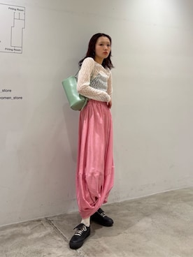 「YAHKI（ヤーキ）のアイテム」を使った、BEAUTY&YOUTH WOMENSさん（レディース・158cm）の夏コーディネート
