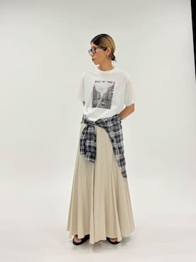 「BEAUTY&YOUTH UNITED ARROWS（ビューティーアンドユースユナイテッドアローズ）のアイテム（シャツ/ブラウス）」を使った、BEAUTY&YOUTH WOMENSさん（レディース・160cm）の夏コーディネート