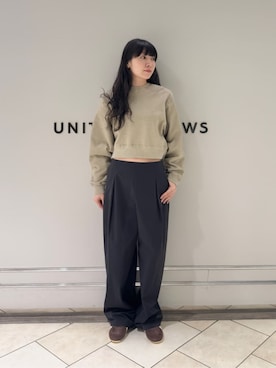 「アイテム（スウェット、ベージュ系）」を使った、BEAUTY&YOUTH WOMENSさん（レディース・166cm）の夏コーディネート