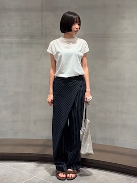 「アイテム（ネックレス、ベージュ系）」を使った、BEAUTY&YOUTH WOMENSさん（レディース・158cm）の夏コーディネート