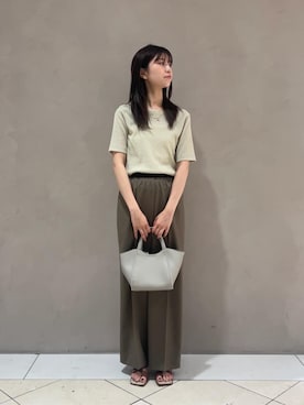 「BEAUTY&YOUTH UNITED ARROWS（ビューティーアンドユースユナイテッドアローズ）のアイテム（その他パンツ）」を使った、BEAUTY&YOUTH WOMENSさん（レディース・155cm）の夏コーディネート
