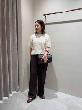 「BEAUTY&YOUTH UNITED ARROWS(ビューティーアンドユースユナイテッドアローズ)のアイテム(スラックス)」を使った、BEAUTY&YOUTH WOMENSさん(レディース・158cm)の秋コーディネート