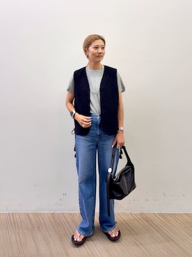 「upperhights（アッパーハイツ）のアイテム」を使った、BEAUTY&YOUTH WOMENSさん（レディース・154cm）の夏コーディネート