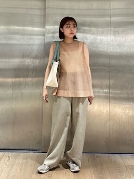 「BEAUTY&YOUTH UNITED ARROWS（ビューティーアンドユースユナイテッドアローズ）のアイテム（その他パンツ）」を使った、BEAUTY&YOUTH WOMENSさん（レディース・155cm）の夏コーディネート