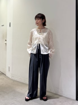 「BEAUTY&YOUTH UNITED ARROWS（ビューティーアンドユースユナイテッドアローズ）のアイテム（その他パンツ）」を使った、BEAUTY&YOUTH WOMENSさん（レディース・155cm）の夏コーディネート