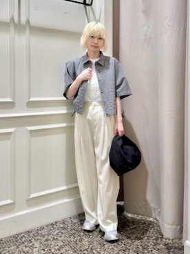 「BEAUTY&YOUTH UNITED ARROWS（ビューティーアンドユースユナイテッドアローズ）のアイテム（その他パンツ）」を使った、BEAUTY&YOUTH WOMENSさん（レディース・161cm）の夏コーディネート
