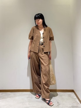 「BEAUTY&YOUTH UNITED ARROWS（ビューティーアンドユースユナイテッドアローズ）のアイテム（ショルダーバッグ）」を使った、BEAUTY&YOUTH WOMENSさん（レディース・158cm）の夏コーディネート