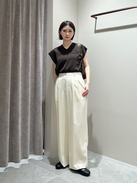 「BEAUTY&YOUTH UNITED ARROWS（ビューティーアンドユースユナイテッドアローズ）のアイテム（その他パンツ）」を使った、BEAUTY&YOUTH WOMENSさん（レディース・163cm）の夏コーディネート