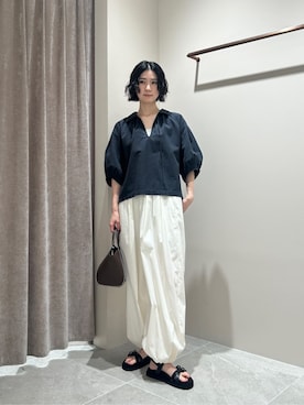 「BEAUTY&YOUTH UNITED ARROWS（ビューティーアンドユースユナイテッドアローズ）のアイテム（ショルダーバッグ）」を使った、BEAUTY&YOUTH WOMENSさん（レディース・163cm）の夏コーディネート