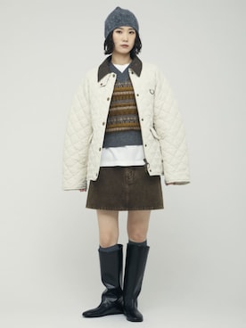 「Barbour（バブアー）のアイテム」を使った、BEAUTY&YOUTH WOMENSさん（レディース・163cm）の秋コーディネート
