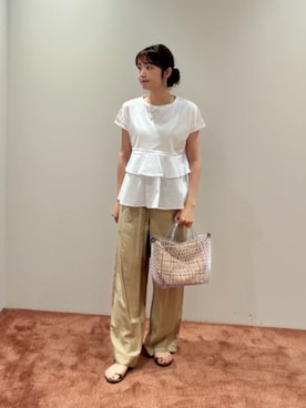 「BEAUTY&YOUTH UNITED ARROWS（ビューティーアンドユースユナイテッドアローズ）のアイテム（その他パンツ）」を使った、BEAUTY&YOUTH WOMENSさん（レディース・163cm）の夏コーディネート
