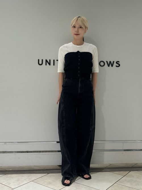 H BEAUTY&YOUTH コットンナイロン リリヤーン ニットビスチェ H BEAUTY&YOUTH UNITED ARROWS ニット セーター 「H」コットンナイロン