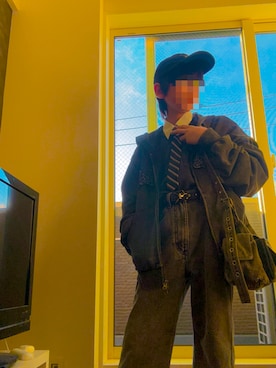 「アイテム（ニット/セーター）」を使った、Gaiaさん（メンズ・150cm）の秋コーディネート