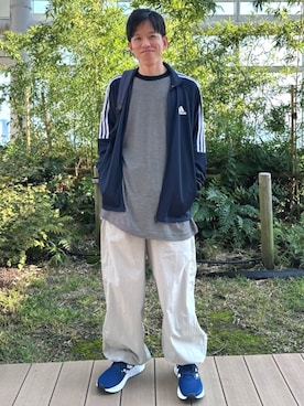 「アイテム（ジャージ）」を使った、IWさん（メンズ・169cm）の秋コーディネート