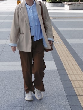 「アイテム（テーラードジャケット）」を使った、mirin.さん（レディース・160cm・20代）の秋コーディネート