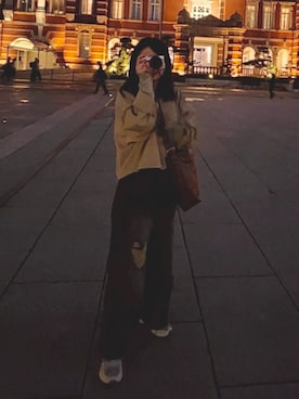 「idem（イデム）のアイテム（パンツ）」を使った、mirin.さん（レディース・160cm）の秋コーディネート