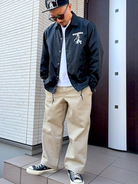 「アイテム（キャップ）」を使った、aaammm0501さん（メンズ・160cm）の春コーディネート