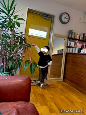 「アイテム（Tシャツ/カットソー）」を使った、rinmama25さん（キッズ・100cm）の秋コーディネート