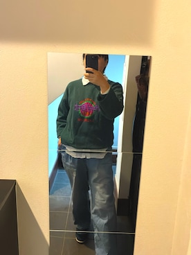 「Hard Rock Cafe（ハードロックカフェ）のアイテム」を使った、issenyaさん（レディース・158cm）の秋コーディネート