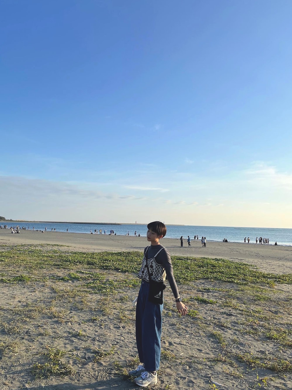 「ootd、KANGOL、New Balance、NB990v3、mosdress、春」｜「NEW BALANCEのアイテム（シューズ、グレー系）」を使った、Xiさん（レディース・163cm）の春コーディネートの1枚目の写真