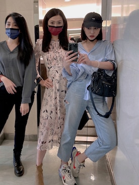 「OBEY（オベイ）のアイテム（キャップ）」を使った、Lillianさん（レディース・170cm）の秋コーディネート